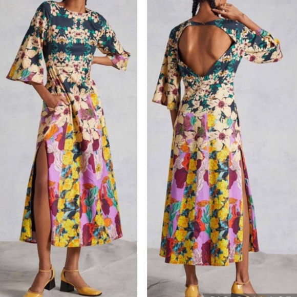 Roopa Pemmaraju Women’s Large Floral Maxi Dress - Picture 1 of 5